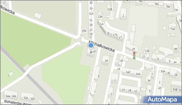 Siemianowice Śląskie, Michałkowicka, 46, mapa Siemianowice Śląskie