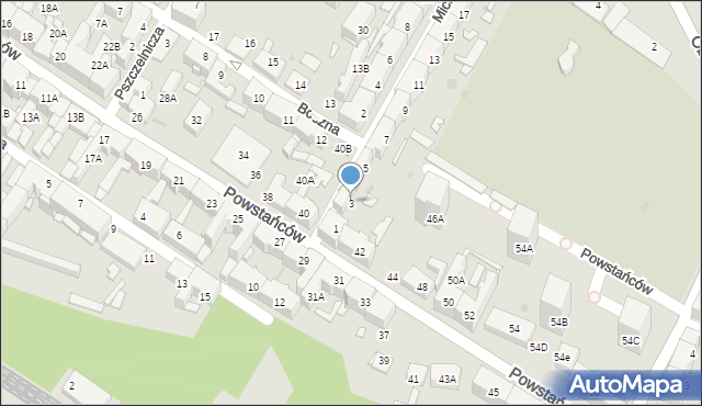 Siemianowice Śląskie, Mickiewicza Adama, 3, mapa Siemianowice Śląskie