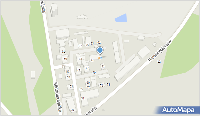 Siemianowice Śląskie, Michałkowicka, 89, mapa Siemianowice Śląskie