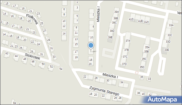 Siemianowice Śląskie, Mieszka I, 16, mapa Siemianowice Śląskie