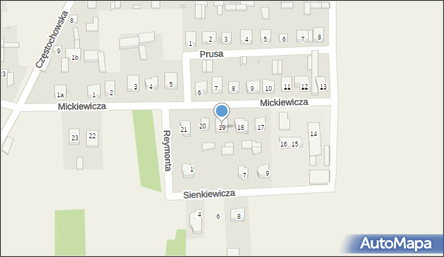 Siemkowice, Mickiewicza Adama, 19, mapa Siemkowice