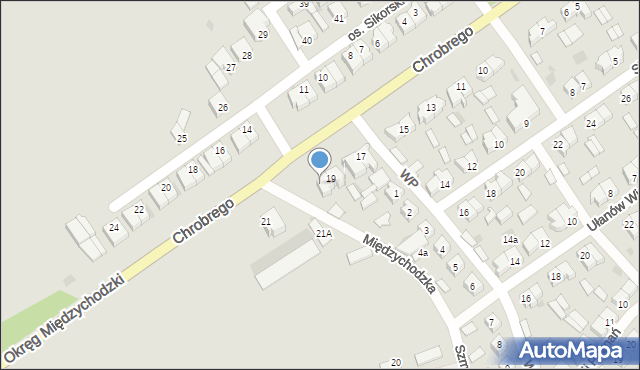 Sieraków, Międzychodzka, 20, mapa Sieraków