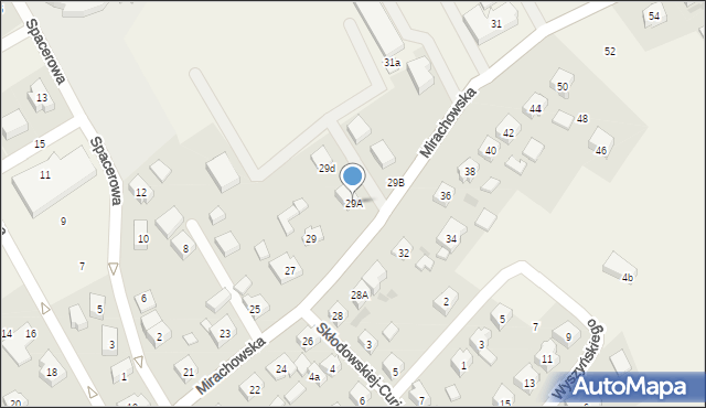 Sierakowice, Mirachowska, 29A, mapa Sierakowice