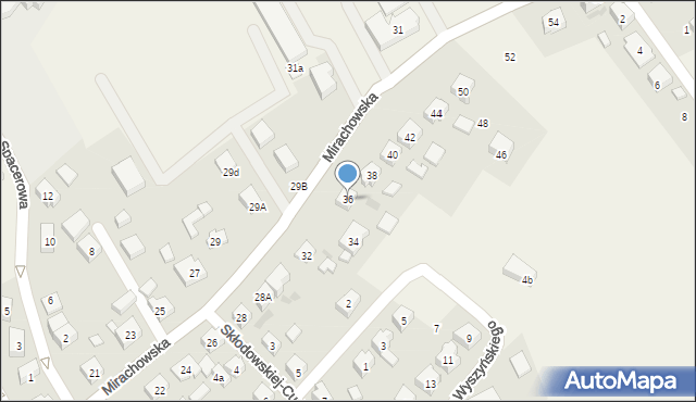 Sierakowice, Mirachowska, 36, mapa Sierakowice