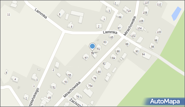 Sierakowice, Mirachowska, 59, mapa Sierakowice