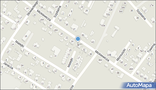 Sierpc, Mickiewicza Adama, 28, mapa Sierpc