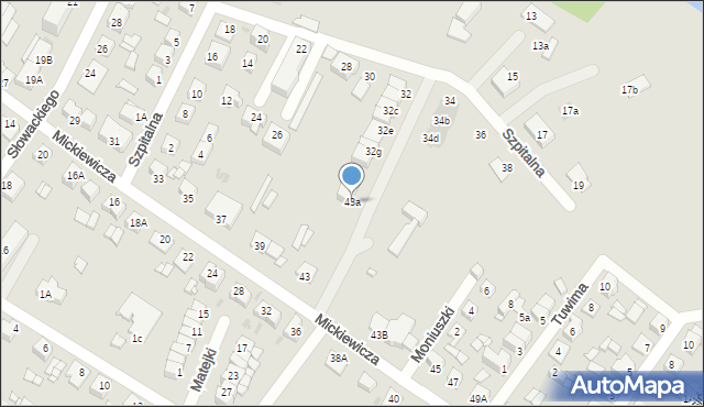 Sierpc, Mickiewicza Adama, 43a, mapa Sierpc