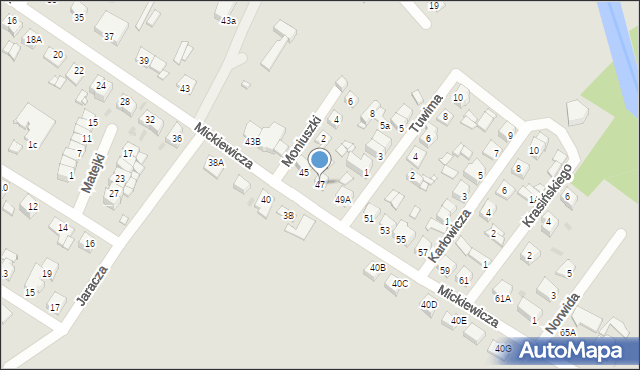 Sierpc, Mickiewicza Adama, 47, mapa Sierpc