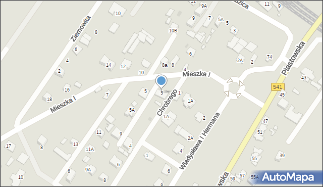 Sierpc, Mieszka I, 3, mapa Sierpc