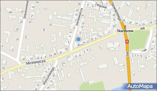 Skaryszew, Mickiewicza Adama, 16, mapa Skaryszew