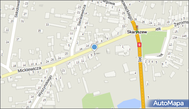 Skaryszew, Mickiewicza Adama, 3, mapa Skaryszew