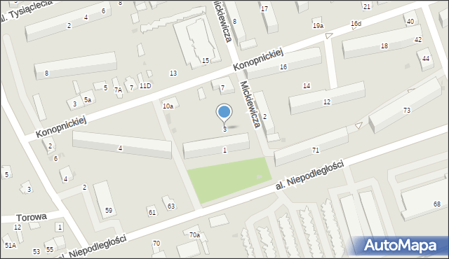 Skarżysko-Kamienna, Mickiewicza Adama, 3, mapa Skarżysko-Kamienna