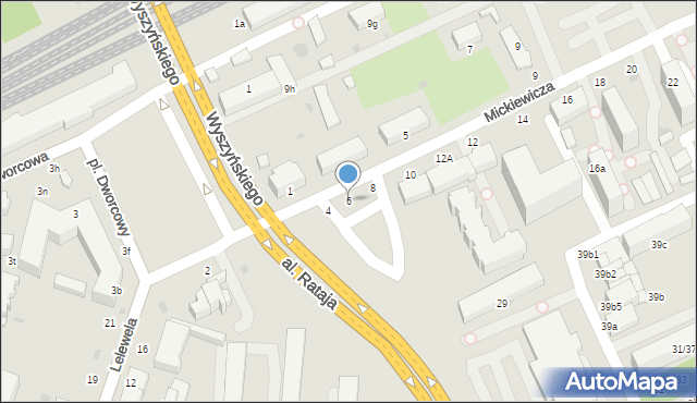 Skierniewice, Mickiewicza Adama, 6, mapa Skierniewic