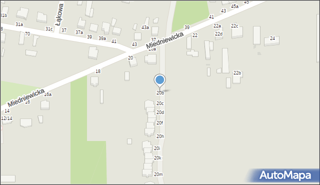 Skierniewice, Miedniewicka, 20b, mapa Skierniewic