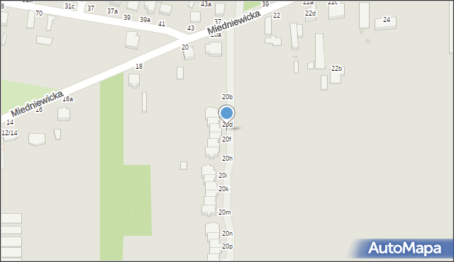 Skierniewice, Miedniewicka, 20e, mapa Skierniewic