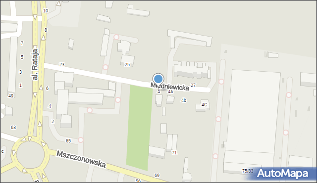 Skierniewice, Miedniewicka, 4, mapa Skierniewic