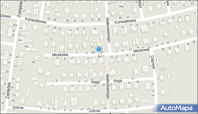 Skierniewice, Miodowa, 18, mapa Skierniewic