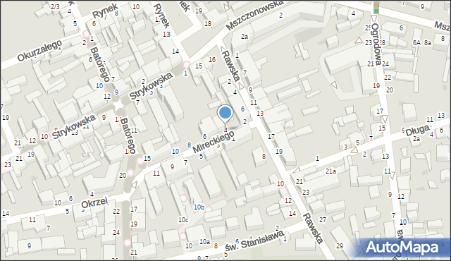 Skierniewice, Mireckiego Józefa, 4, mapa Skierniewic