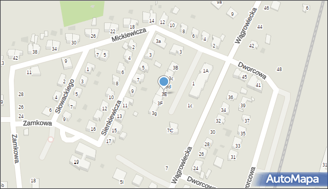 Skoki, Mickiewicza Adama, 3E, mapa Skoki