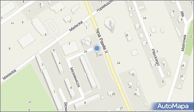 Skopanie, Mickiewicza Adama, 1, mapa Skopanie