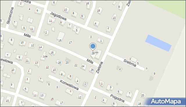 Skórcz, Miła, 19, mapa Skórcz