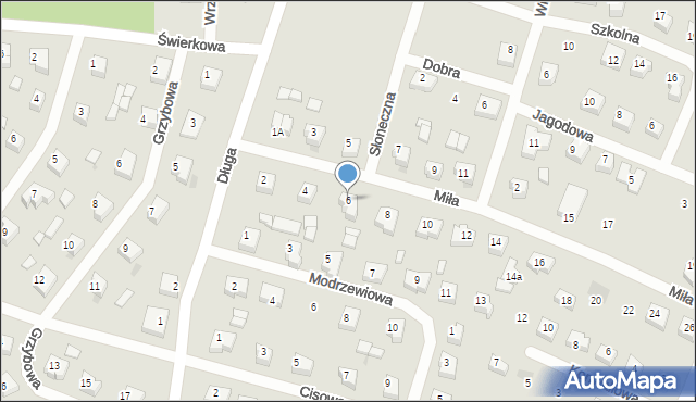 Skórcz, Miła, 6, mapa Skórcz