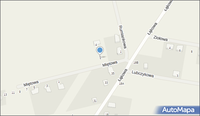 Skowarcz, Miętowa, 2, mapa Skowarcz