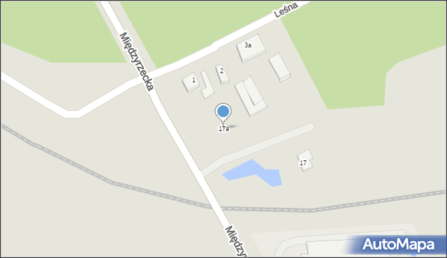 Skwierzyna, Międzyrzecka, 17a, mapa Skwierzyna