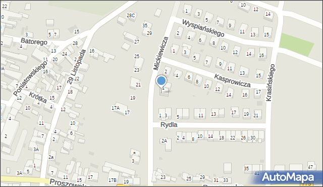 Słomniki, Mickiewicza Adama, 2, mapa Słomniki