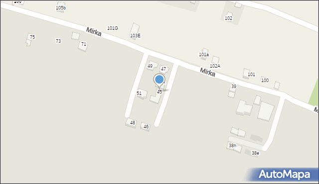 Słomniki, Mirka Stanisława, 45, mapa Słomniki