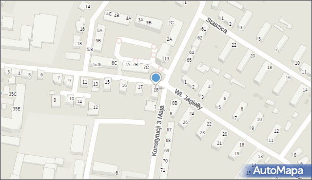 Słubice, Mieszka I, 18, mapa Słubice