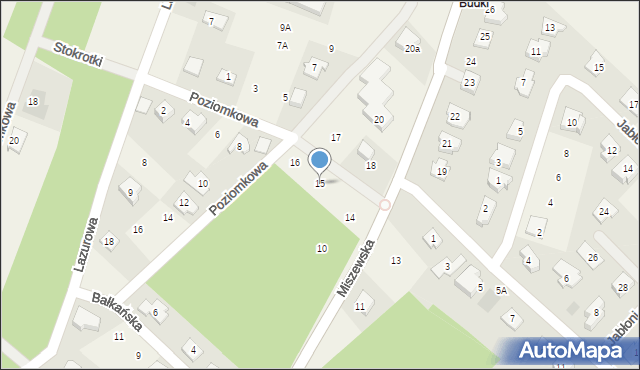 Słupno, Miszewska, 15, mapa Słupno