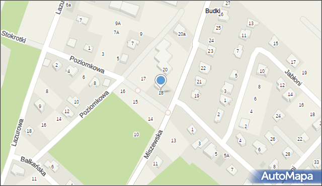 Słupno, Miszewska, 18, mapa Słupno