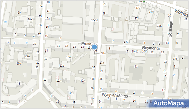 Słupsk, Mickiewicza Adama, 36, mapa Słupska