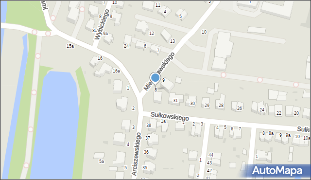 Słupsk, Mierosławskiego Ludwika, gen., 8, mapa Słupska