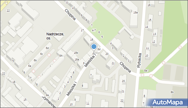 Słupsk, Mieszka I, 6c, mapa Słupska