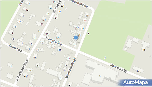 Śmigiel, Mierosławskiego Ludwika, gen., 13, mapa Śmigiel