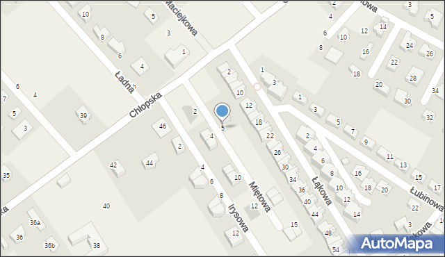 Smolec, Miętowa, 5, mapa Smolec