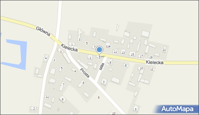 Smyków, Miła, 2, mapa Smyków