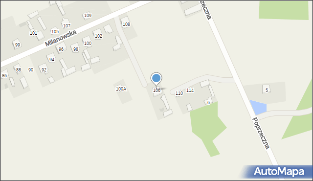 Sobolew, Milanowska, 106, mapa Sobolew