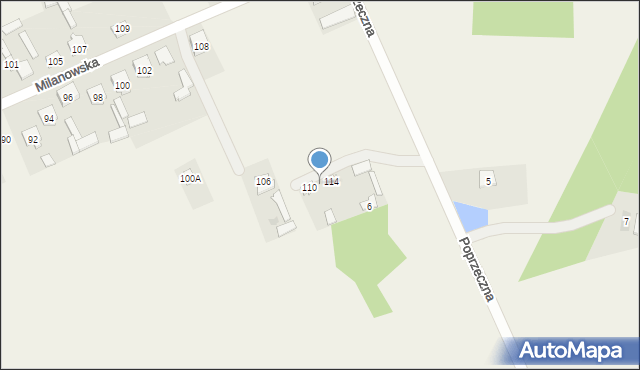 Sobolew, Milanowska, 112, mapa Sobolew