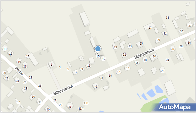 Sobolew, Milanowska, 15, mapa Sobolew