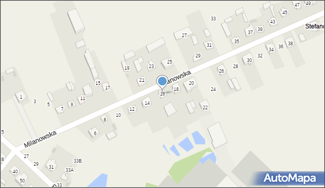 Sobolew, Milanowska, 16, mapa Sobolew