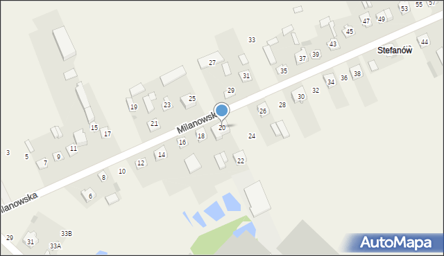 Sobolew, Milanowska, 20, mapa Sobolew