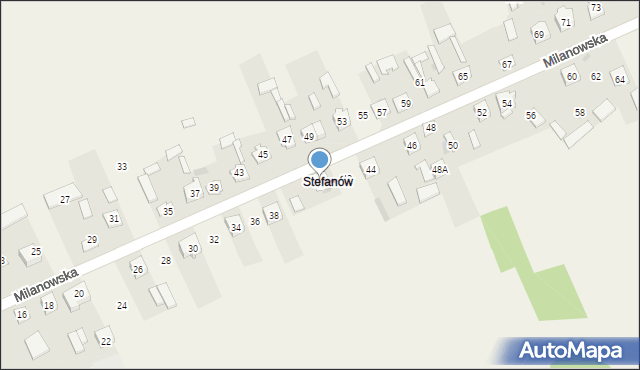 Sobolew, Milanowska, 40, mapa Sobolew