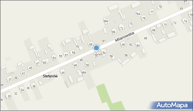 Sobolew, Milanowska, 52, mapa Sobolew