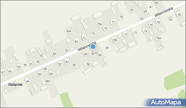 Sobolew, Milanowska, 62, mapa Sobolew