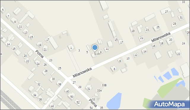 Sobolew, Milanowska, 7, mapa Sobolew