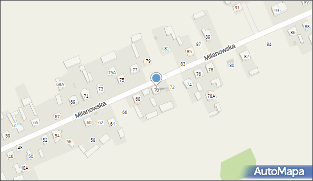 Sobolew, Milanowska, 70, mapa Sobolew