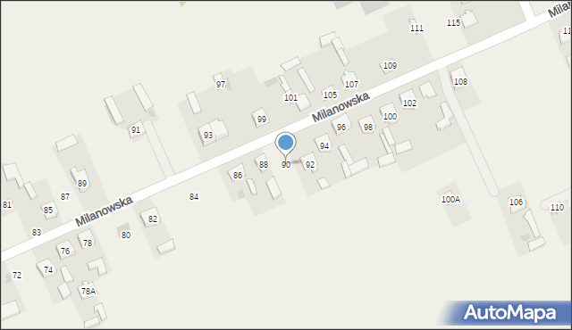 Sobolew, Milanowska, 90, mapa Sobolew